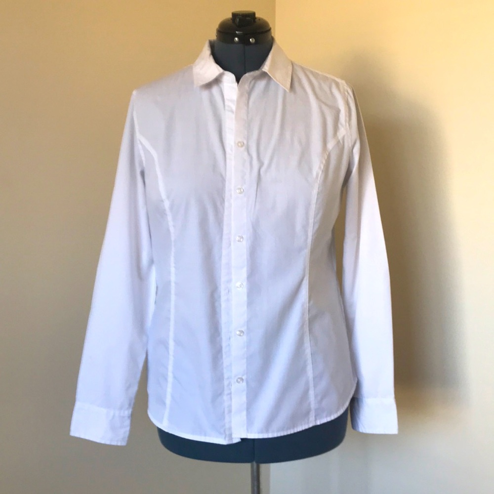 George White Long Sleeve Blouse Size 12/14